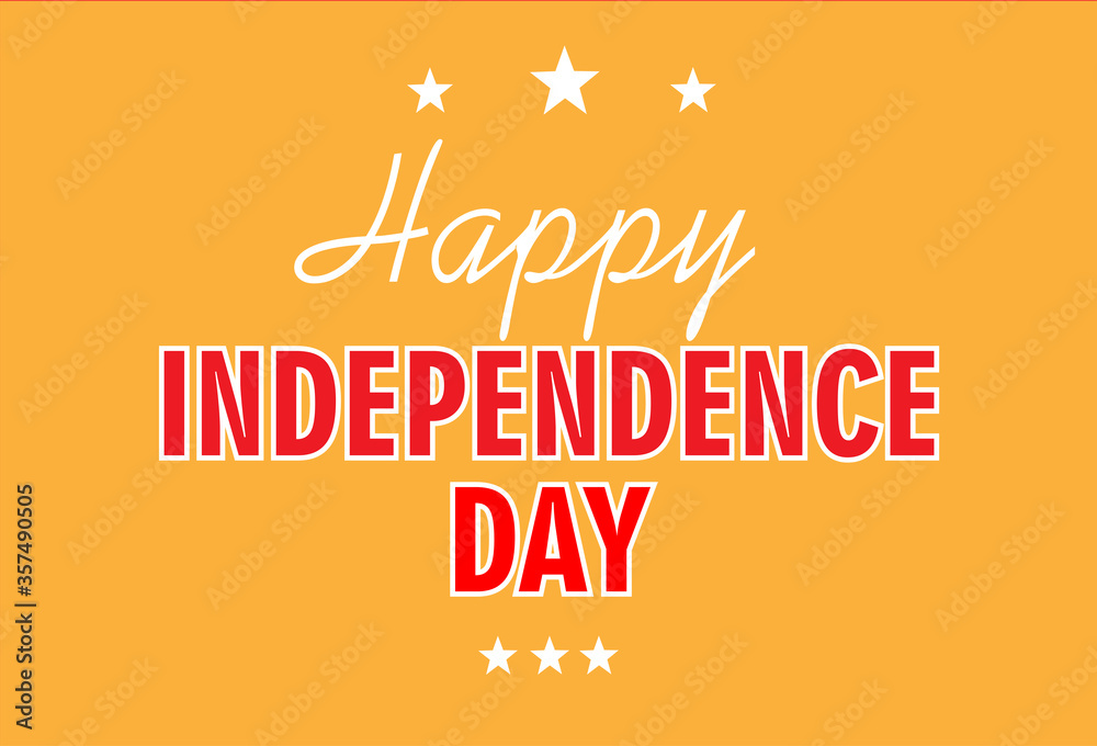 Fourth of July Independence Day. Happy independence day card or banner