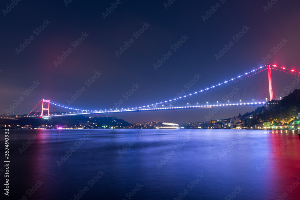 Fatih Sultan Mehmet Bridge in Istanbul,