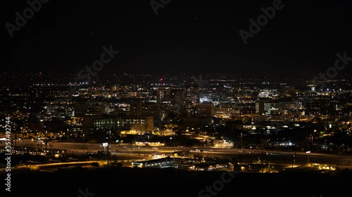 Wallpaper Mural Time lapse of downtown Tucson Arizona at night Torontodigital.ca
