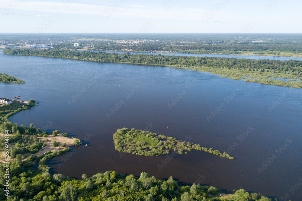 view of the Volga river in Nizhny Novgorod