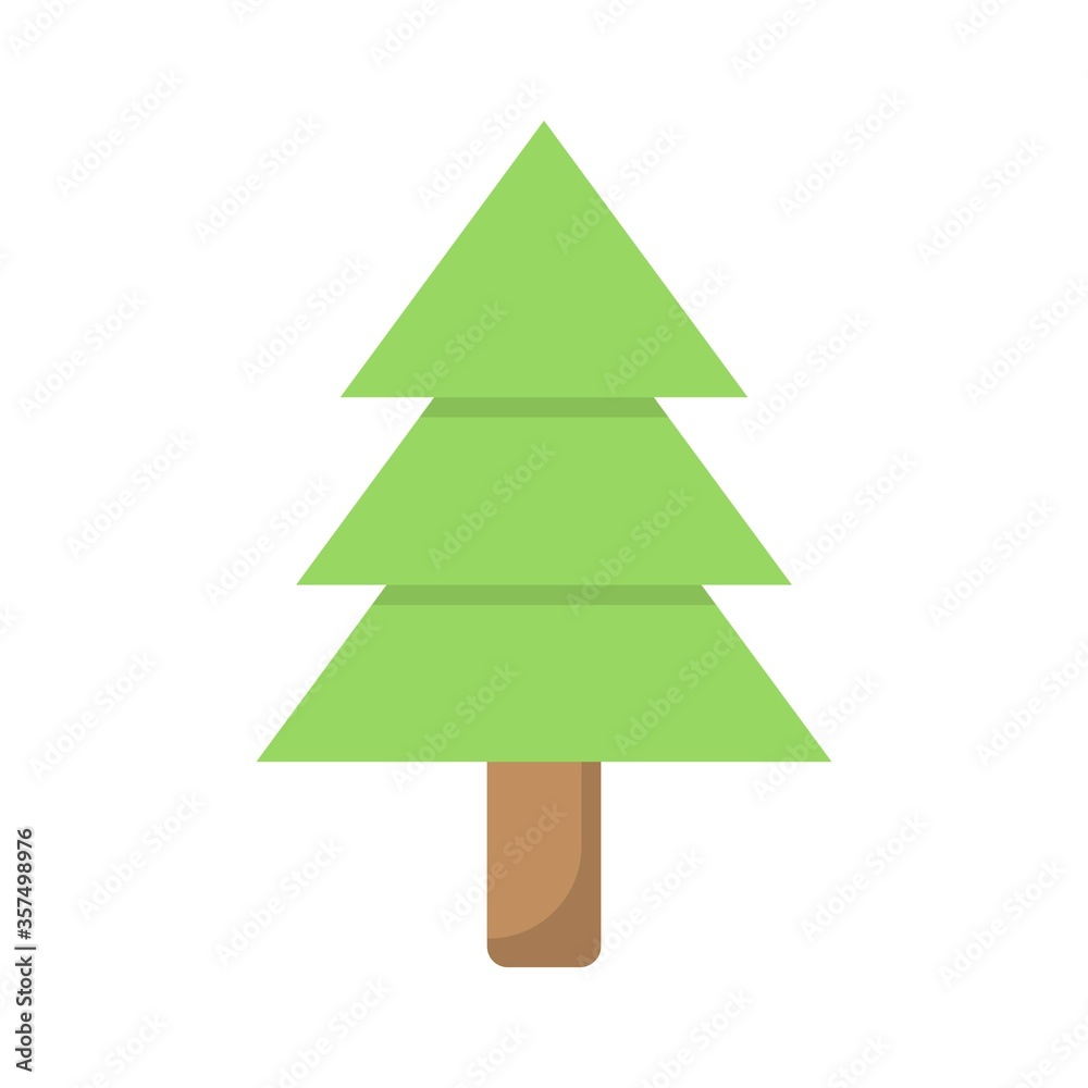 Christmas tree icon. Evergreen conifer. Fir, spruce or pine symbol.