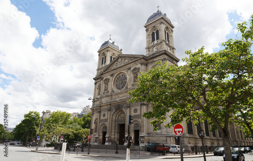Church of Saint-Francois-Xavier seen from Boulevard des Invalides in Paris.