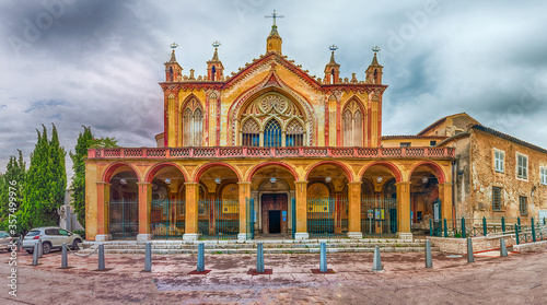 Facade of the Monastere de Cimiez, Nice, Cote d'Azur, France