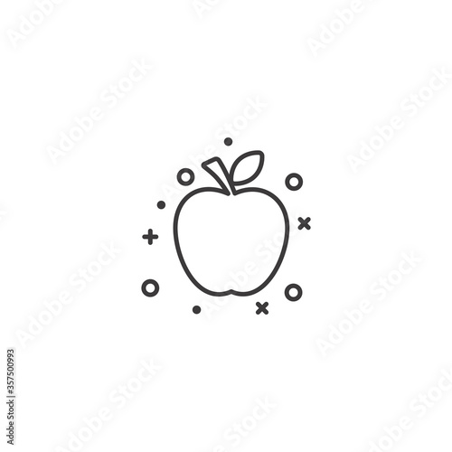 Apple simple flat icon. Vector illustration.