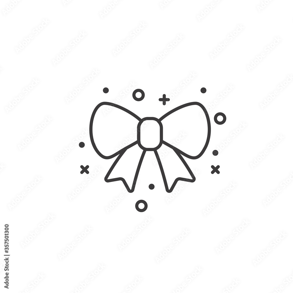Fototapeta premium Bow simple flat icon. Vector illustration.