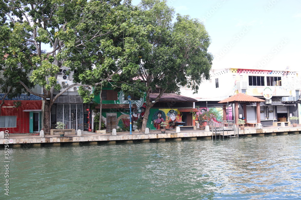 Canal à Malacca, Malaisie