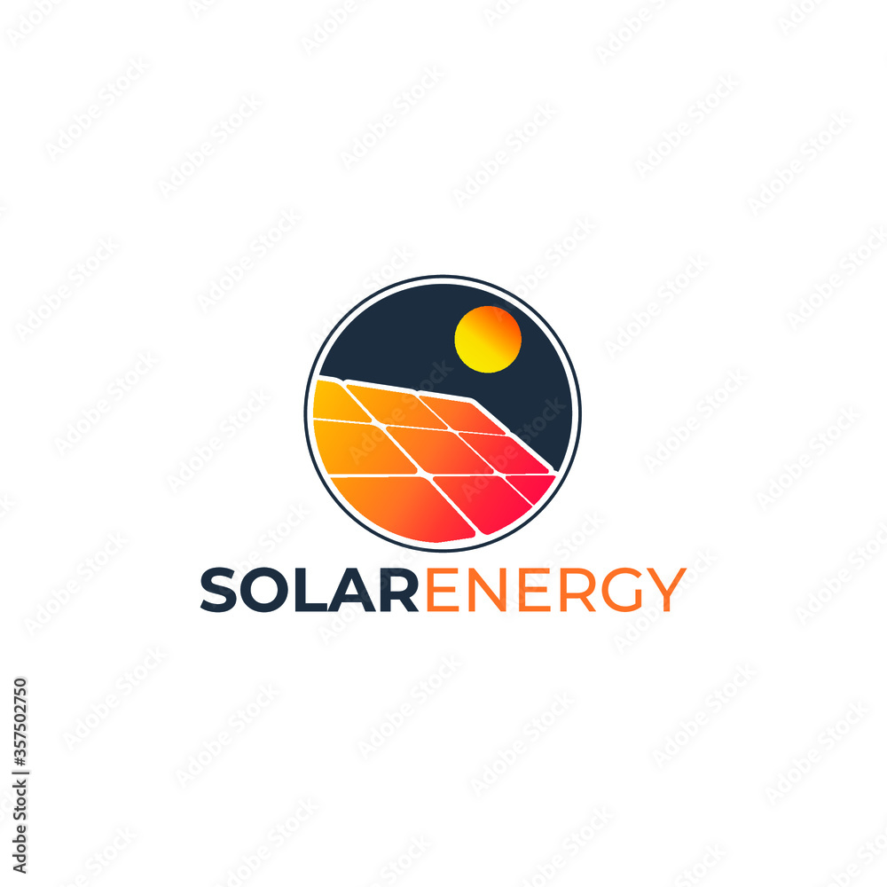 solar energy template logo design inspiration. Solar Panel Technology Alternative Quality symbol icon vector illustration