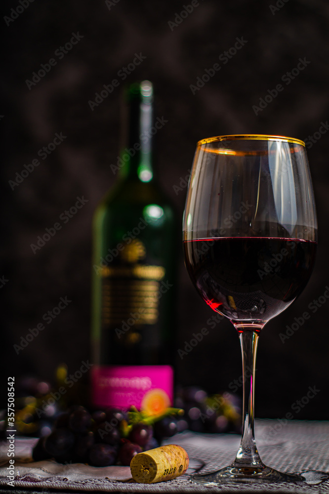 Still life with the theme of wine. Still life with the theme of wine.