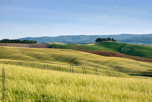 Beautiful colorful Tuscan landscape at spring