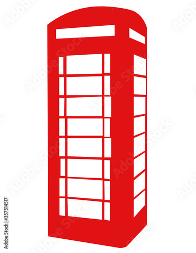 Vector image of iconic London red telephone box / booth