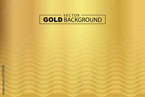Vector abstract gold background with curve and foil.