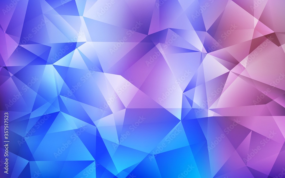 Light Blue, Red vector triangle mosaic template. Light Blue, Red vector triangle mosaic template.