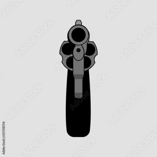 Old looking pistol in the gunpoint position