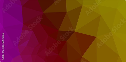 Dark Orange vector polygon abstract backdrop. Colorful illustration in polygonal style with gradient