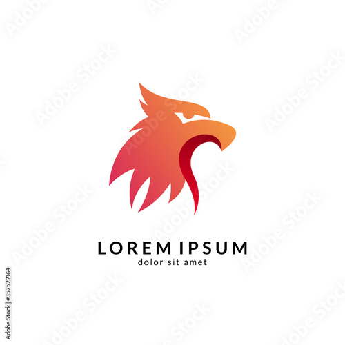 Free Download Eagle logo vector, abstract eagle design, modern flat style, falcon/hawk mascot illustration - GFXLoad