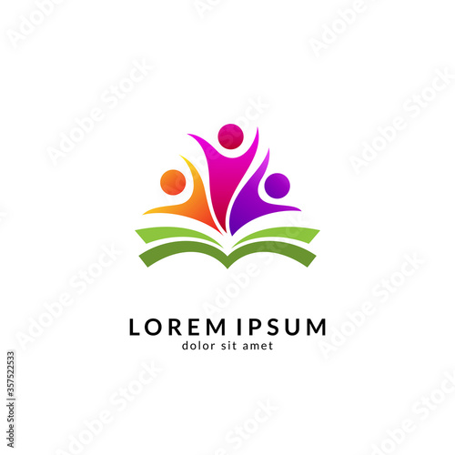 Education logo vector, suitable for school, college, university, campus, graduate, kids education, smart people and science symbol/icon design
