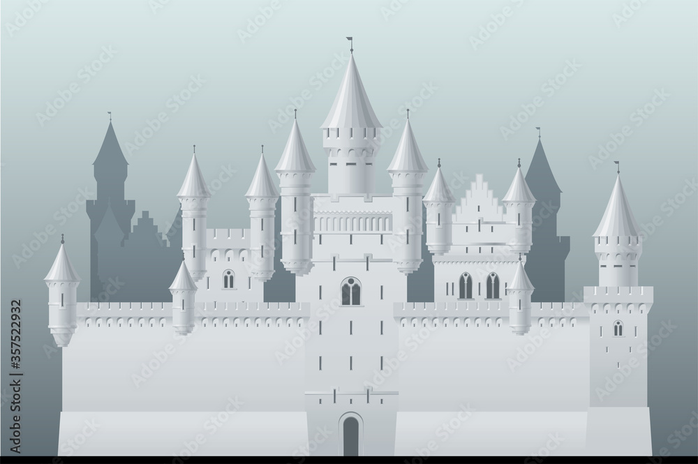 Fototapeta premium Medieval castle2 stock illustration