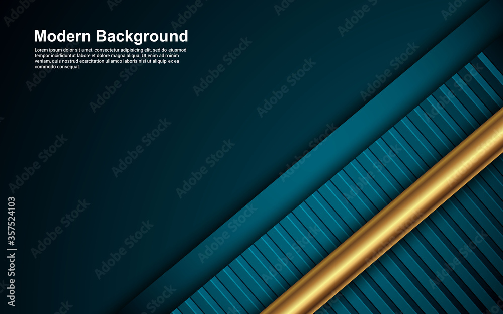 Illustration vector graphic of Abstract background golden line on blue color modern Illustration vector graphic of Abstract background golden line on blue color modern
