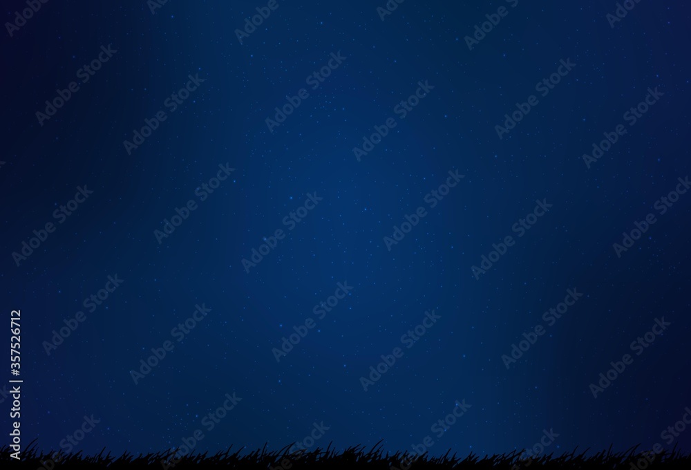 Fototapeta premium Dark BLUE vector layout with cosmic stars.