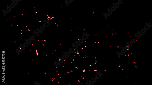 Perfect fire particles embers texture. Abstract flying sparkle overlays on background for text or space. Stock illustration.
