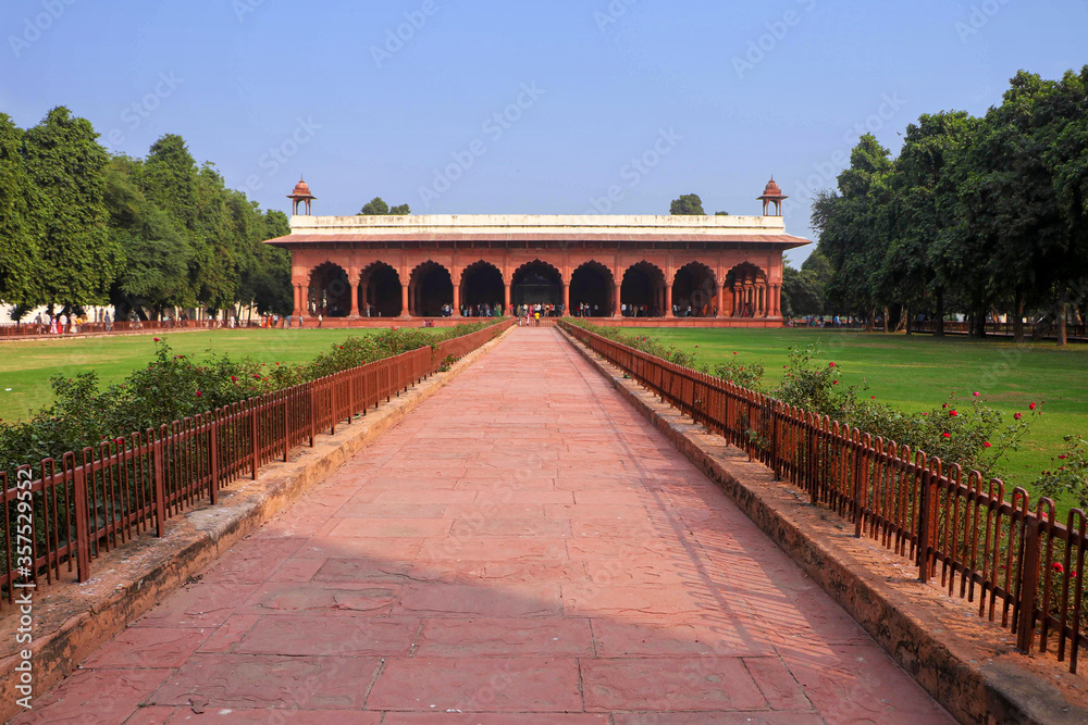 The Diwan-i-Aam audience hall in Red Fort.