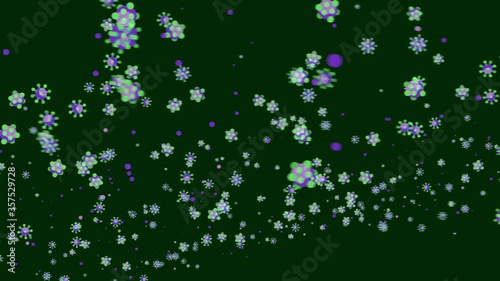 Infectious Flu Virus Concept 2D Graphic Animation background