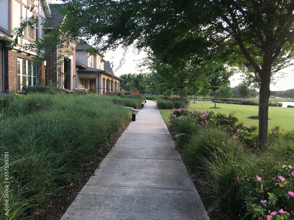 Scenic Neighborhood sidewalk