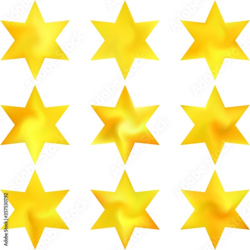 Kit of hexagram blurred backgrounds.