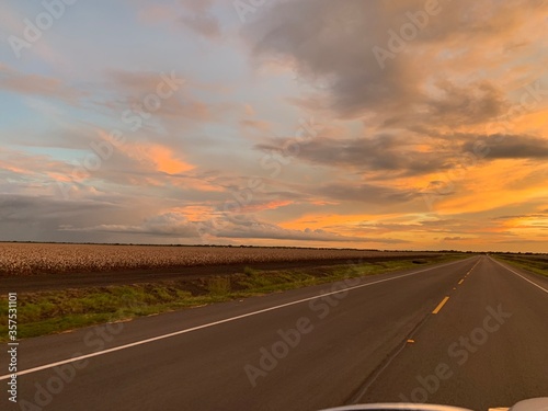 Sunset on Country Road