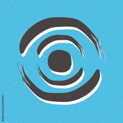 hand drawn black brush style personal hotspot vector