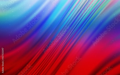 Light Blue, Red vector background with astronomical stars.