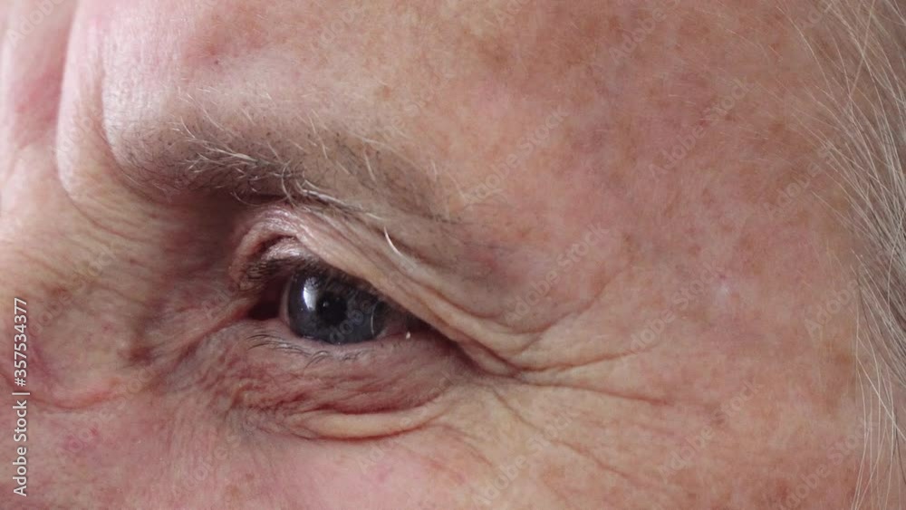 Portrait of a senior caucasian woman eye themes of retirement senior aging process portrait