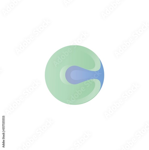 Letter C logo gradient simple elegant flat design