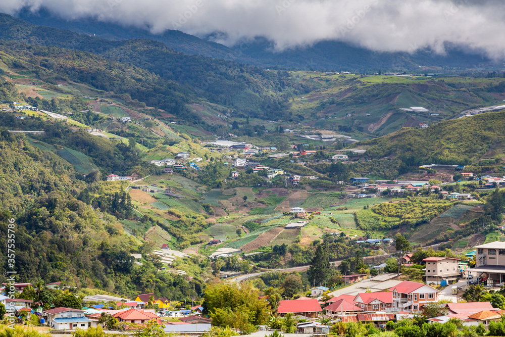 scenic view of Kundasang in the morning