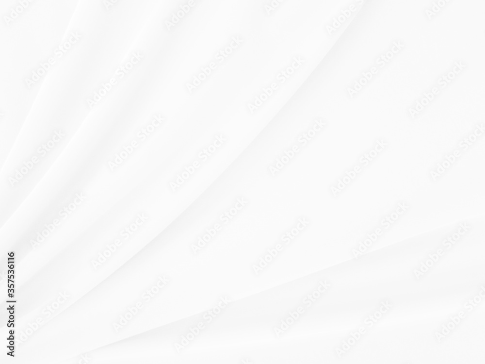 Obraz premium White silk satin background smooth texture background. The fabric is a light gray shining wave.