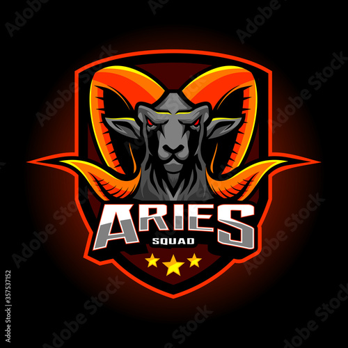 Aries Esport Mascot Logo Design