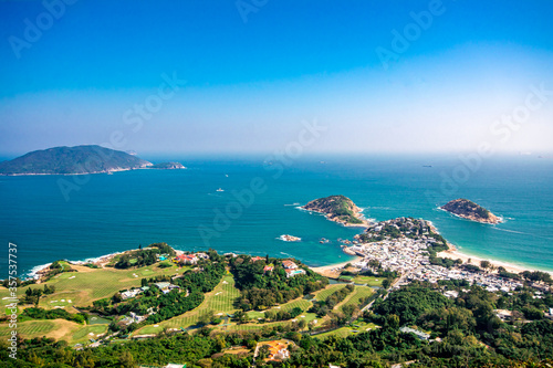 Shek O as viewed from the trail of Dragon's Back in Hong Kong