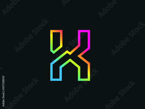 Fototapeta Capital letter X vector image