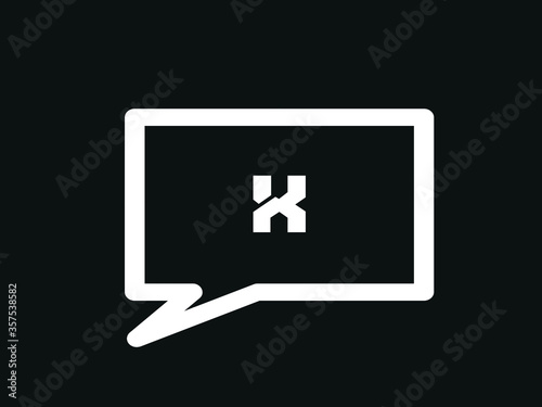 Obraz na plátně Capital letter X vector image