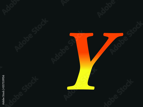 Obraz na plátně Capital letter Y vector image
