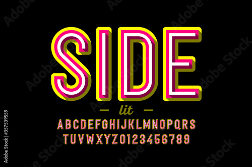 Modern style font, alphabet...