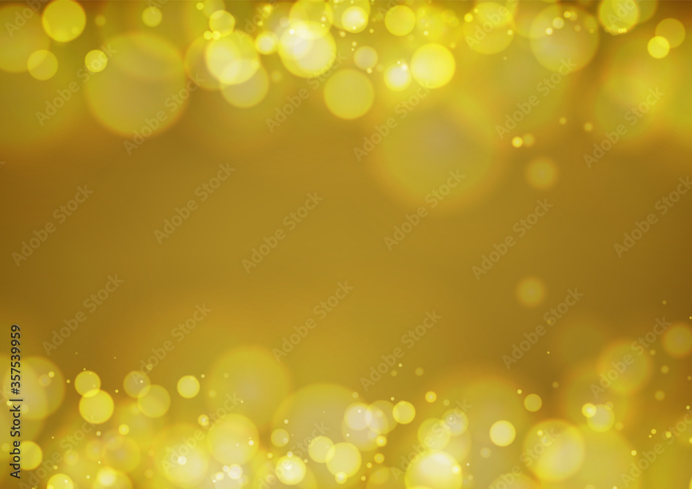 黄金色の光素材背景フレーム