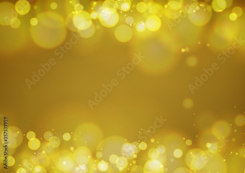 黄金色の光素材背景フレーム
