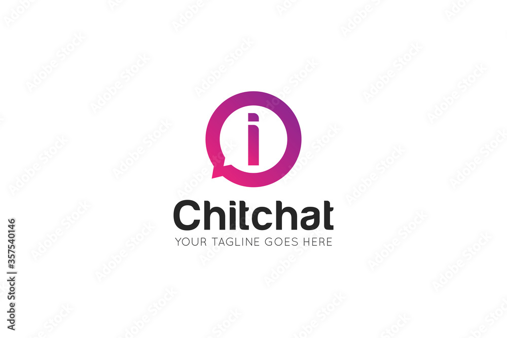 Initial letter i chat, message logo and icon vector illustration Initial letter i chat, message logo and icon vector illustration