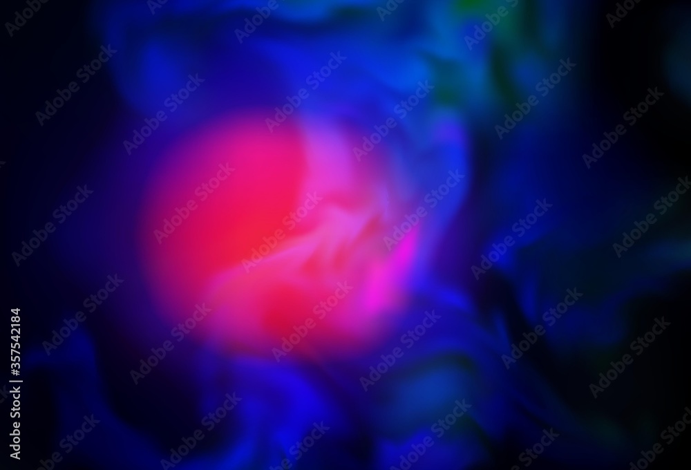 Dark Pink, Blue vector blurred shine abstract texture.