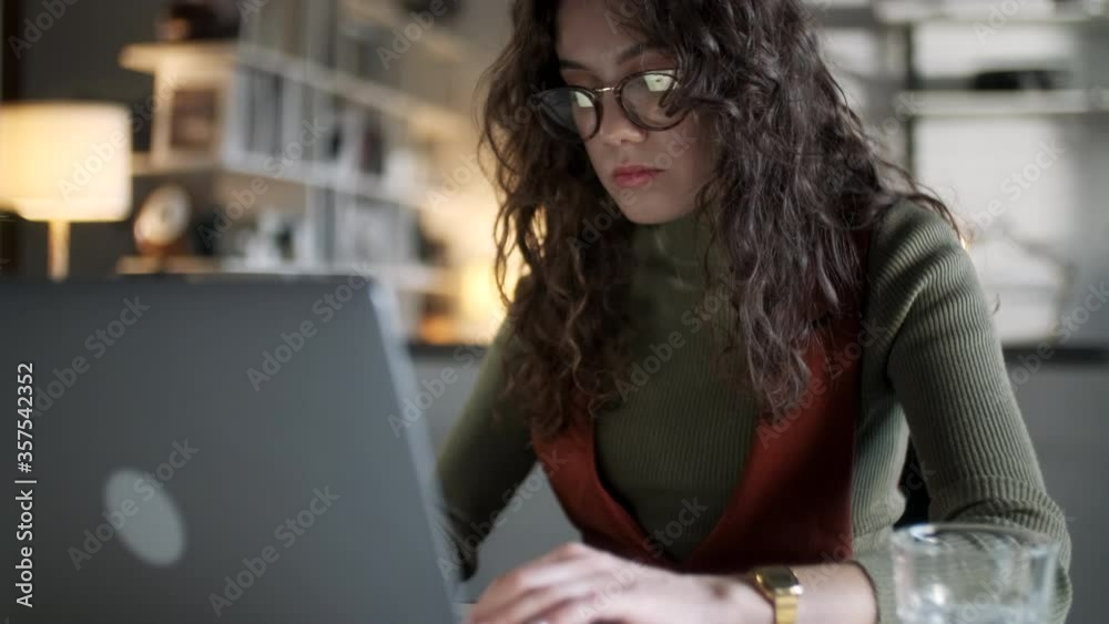 Young Business Woman Professional Entrepreneur Using Laptop Computer Notebook At Workplace Typing Email Making Notes Sitting At Desk Working Doing Online Job In Modern Corporate Office