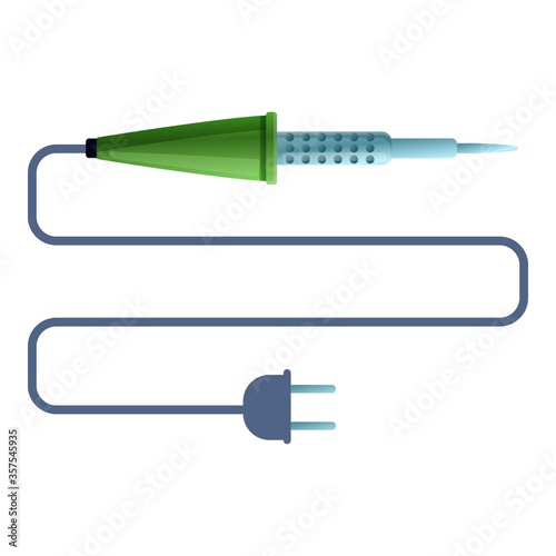Plug soldering icon. Cartoon of plug soldering vector icon for web design isolated on white background