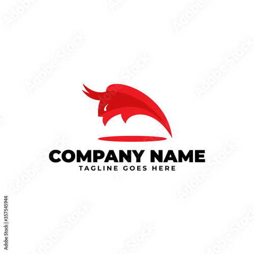 Bison logo template. Good use for animal logo, business branding identity.