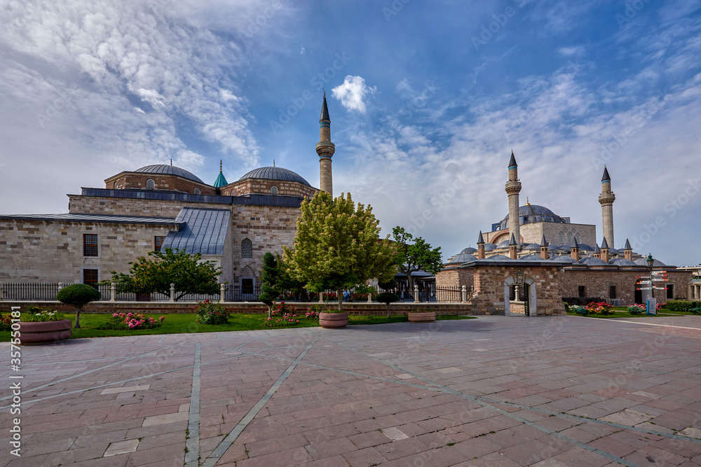 Mevlana Museum - fragment, Konya, Turkey - This building was once inhabited by Mevlana, Rumi, the founder of the Order of Dancing Dervishes