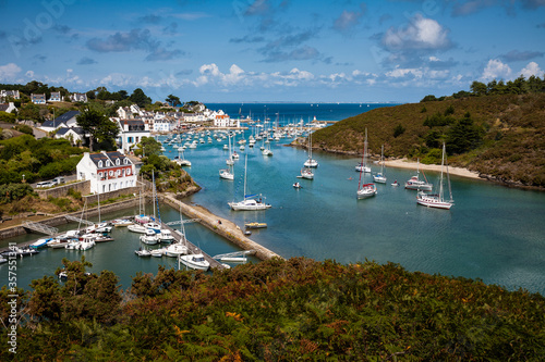 Wonderfull view on Sauzon's harbor in Belle-Ile-en-Mer